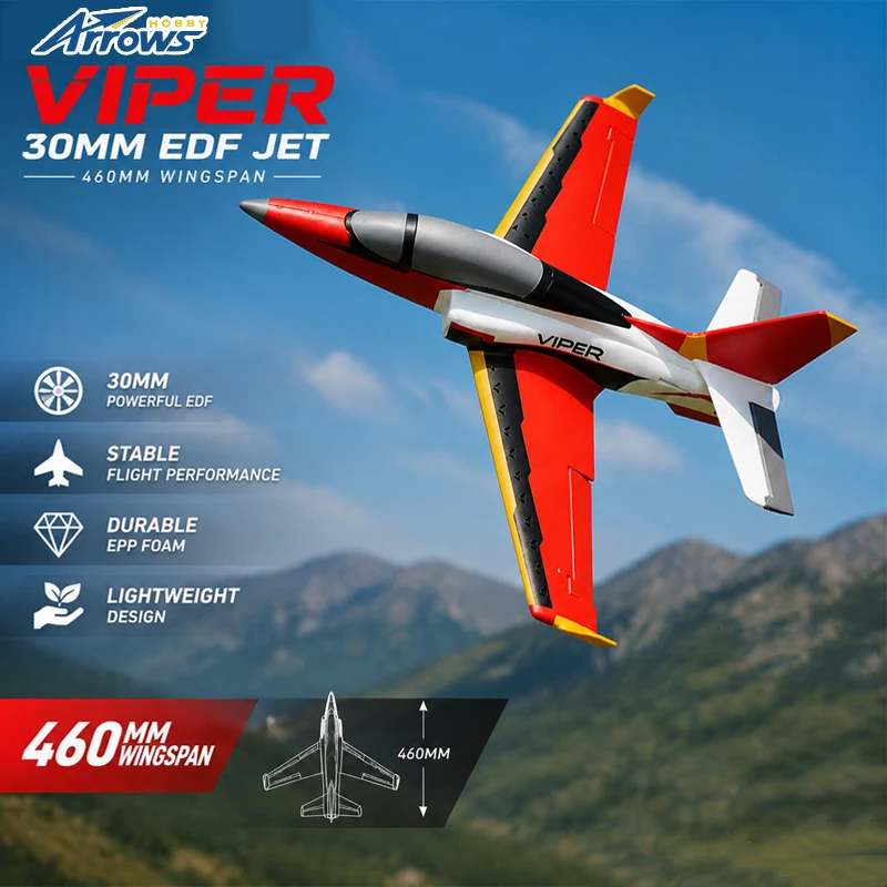 Blue Arrow 30mm Edf Jet Viper PNP RTF Rc Epp Aircraft Fixed Wing Model Outdoor Hand Throw Remote Control Adult Toy gift