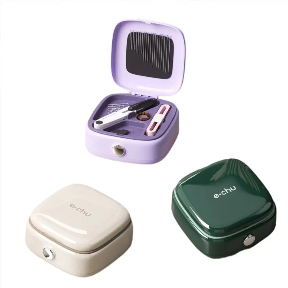 New Portable Magnetic Sewing Box Set Hand Sewing Tools Storage Household Sewing Box Durable Split baffle Small Sewing Box