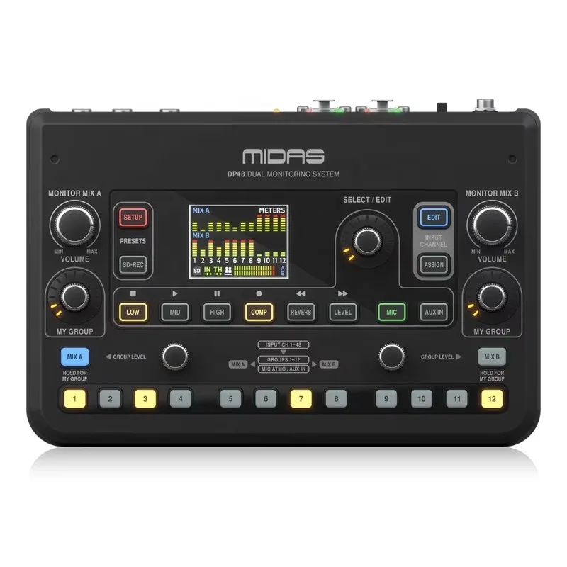Personal Monitor Mixer Midas DP48 Mini Mixer Console Professional Studio Monitors Mixer