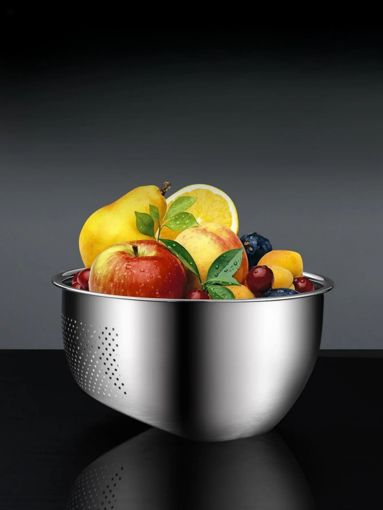 Küchensieb, Edelstahl-Sieb, Reisscheibe, Gemüse, Obst, Waschschalen zum Reinigen, Reis und Küchenutensilien – Detail 2