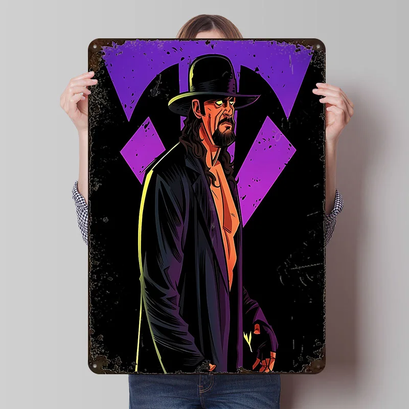 The Undertaker Printed Poster Customized Wall Art Retro Vintage Metal Tin Signs for Home Gaming Room Decoration Cozy House Decor