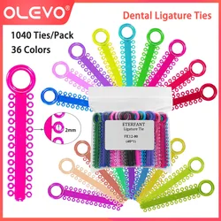 OLEVO-Bandas elásticas de borracha para chaves dentárias, laços de ligadura ortodôntica, suportes elásticos, O-rings elastoméricos, 1040 pcs