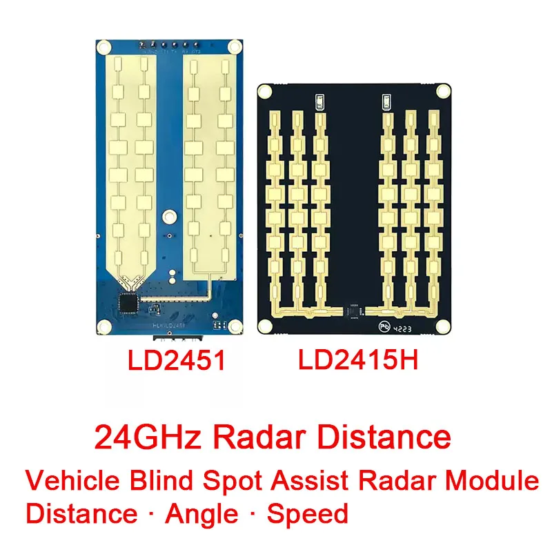 HLK-LD2451 LD2415H LD2417 24Ghz Road Vehicle Car Status Detection Sensor Ranging Speed Module Millimeter Wave Radar Blind spot