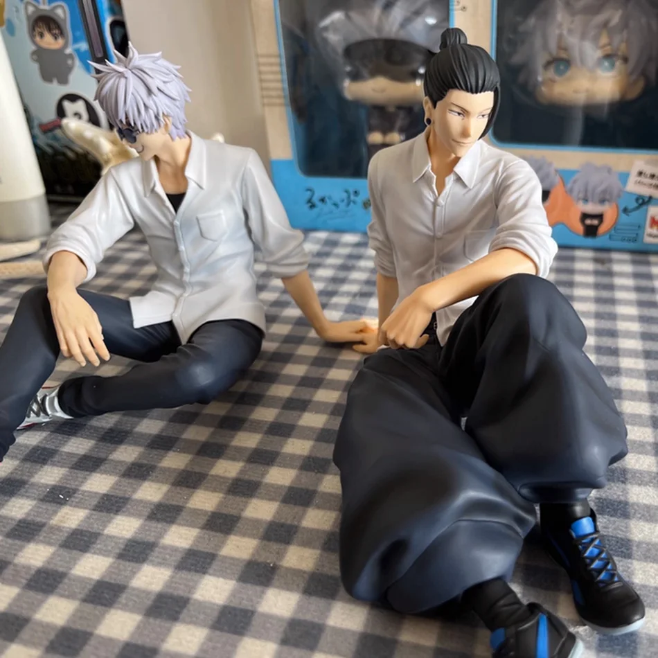 10CM Jujutsu Kaisen Anime Satoru Gojo & Geto Suguru Yumemirize Sitzende Actionfigur Original Modell Sammelfigur Spielzeug