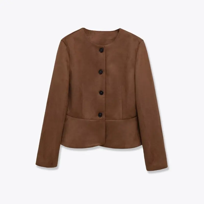 

Women’s Leather Long Sleeve Fashion Jacket - Stylish Coat for Casual Party Streetwear Outfits