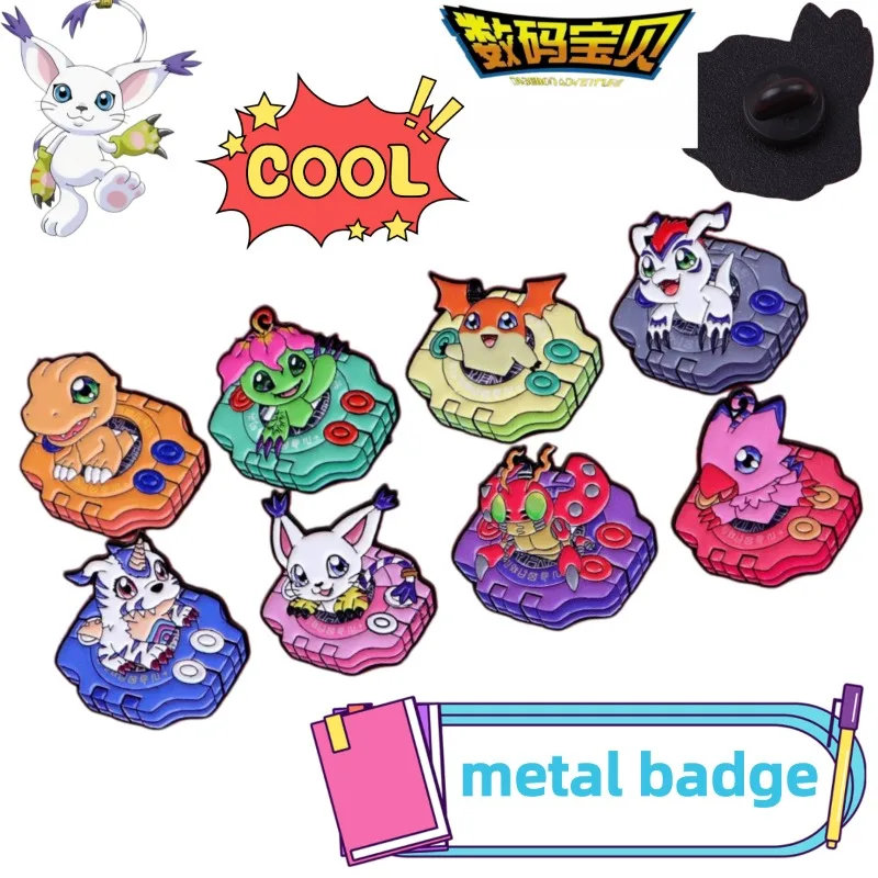 2026 Neue japanische Anime Digimon Brosche, niedliche Cartoon DIY Metall-Emaille-Anstecknadel, kreatives Mode-Accessoire für Kleidung, Rucksack, Tasche