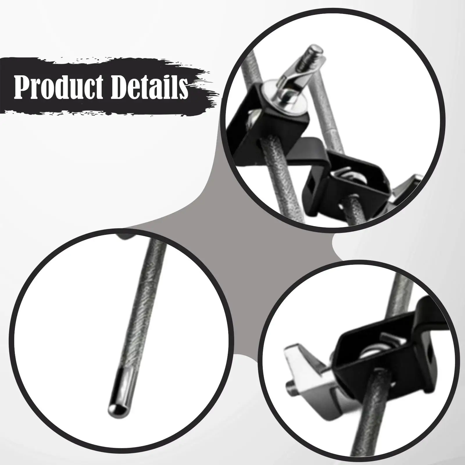 Cowbells Cymbal Clamp,Metal Universal Multi Clamp Mounting Bracket,Drum Set Extension Stand for Stage Performance Player Show