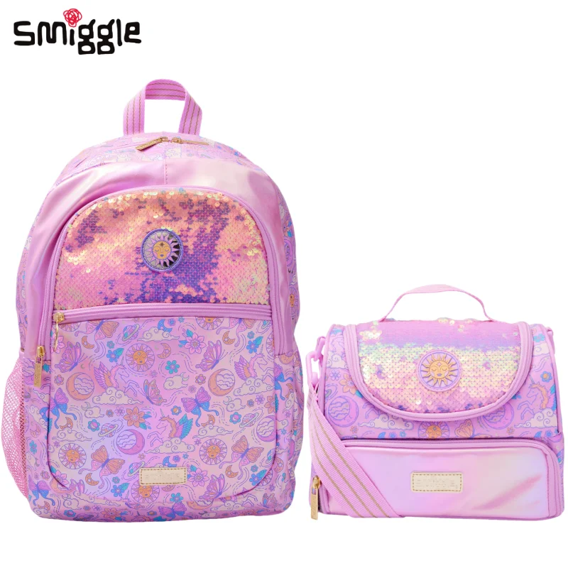 Hot Australian Smiggle Girls\' Backpack Large Capacity Primary School Cute Lightweight Cartoon Backpack Start of School Gift