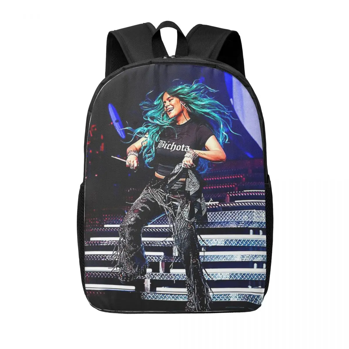 

Karol G Woman Backpacks Boys Girls Bookbag Fashion Students School Bags Portability Laptop Rucksack Shoulder Bag