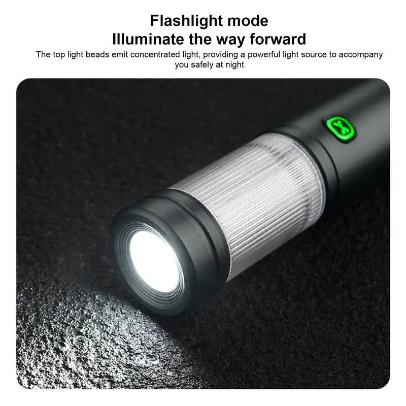 Portable Camping Lamp Battery Powered Outdoor Ambient Light Magnetic Suction Flashlight With Lampshade Rechargeable Tent Light