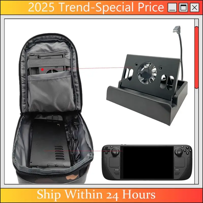 

Travel Luggage Shockproof Protection Storage Bag Bag For Steam Deck Game Console With Anti-Theft Lock Zipper Handbag