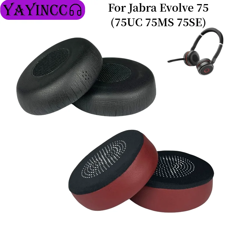 Replacement Protein Leather /Ice gel Ear Pads Cushion Earpads For Jabra Evolve 75(75UC 75MS 75SE) Headset repair accessories