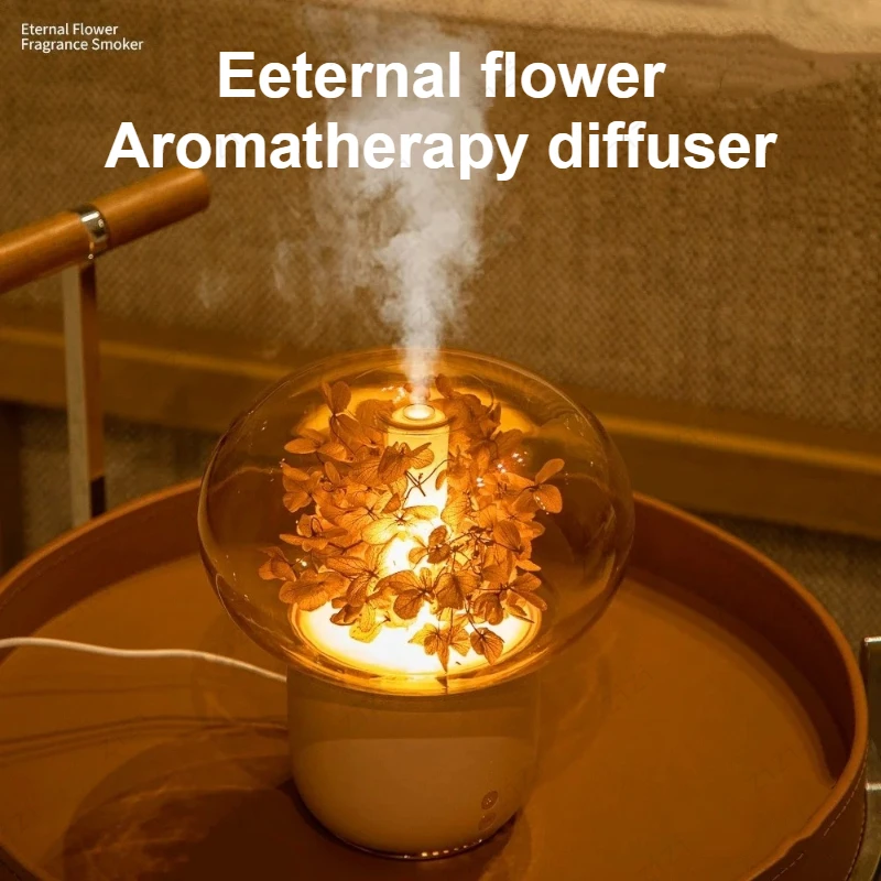 

Creative Eternal Flower Fragrance Machine Desktop Atmosphere Colorful Night Light Humidification Aromatherapy Machine