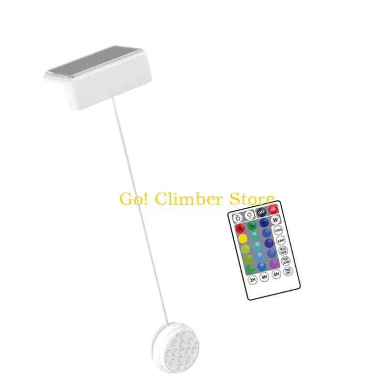 Q84C Solar Powered Pool Light With Remote Controls And Timers For Above Ground Inground Swimming Pond Fountains Waterproof