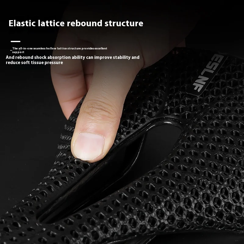 ESLNF 3D Printed Bike Carbon Saddle162g Super Light Road MTB Racing Saddles Bicycle Seat Cushion Cycling Seating Parts