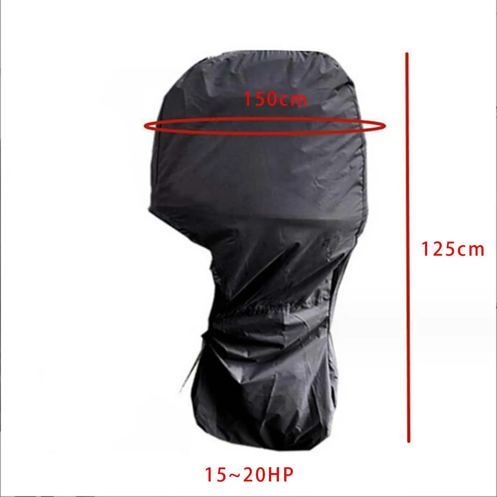 Outboard Motor Cover Tear Resistant Heavy Duty Boat Motor Cover Engine Hood Covers with Windproof Strap Boats Accessories