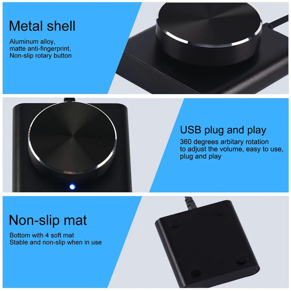 Altoparlante per computer PC Controller volume audio Manopola di controllo volume USB con controller audio Play/Pausa/Back/Forward con cavo USB