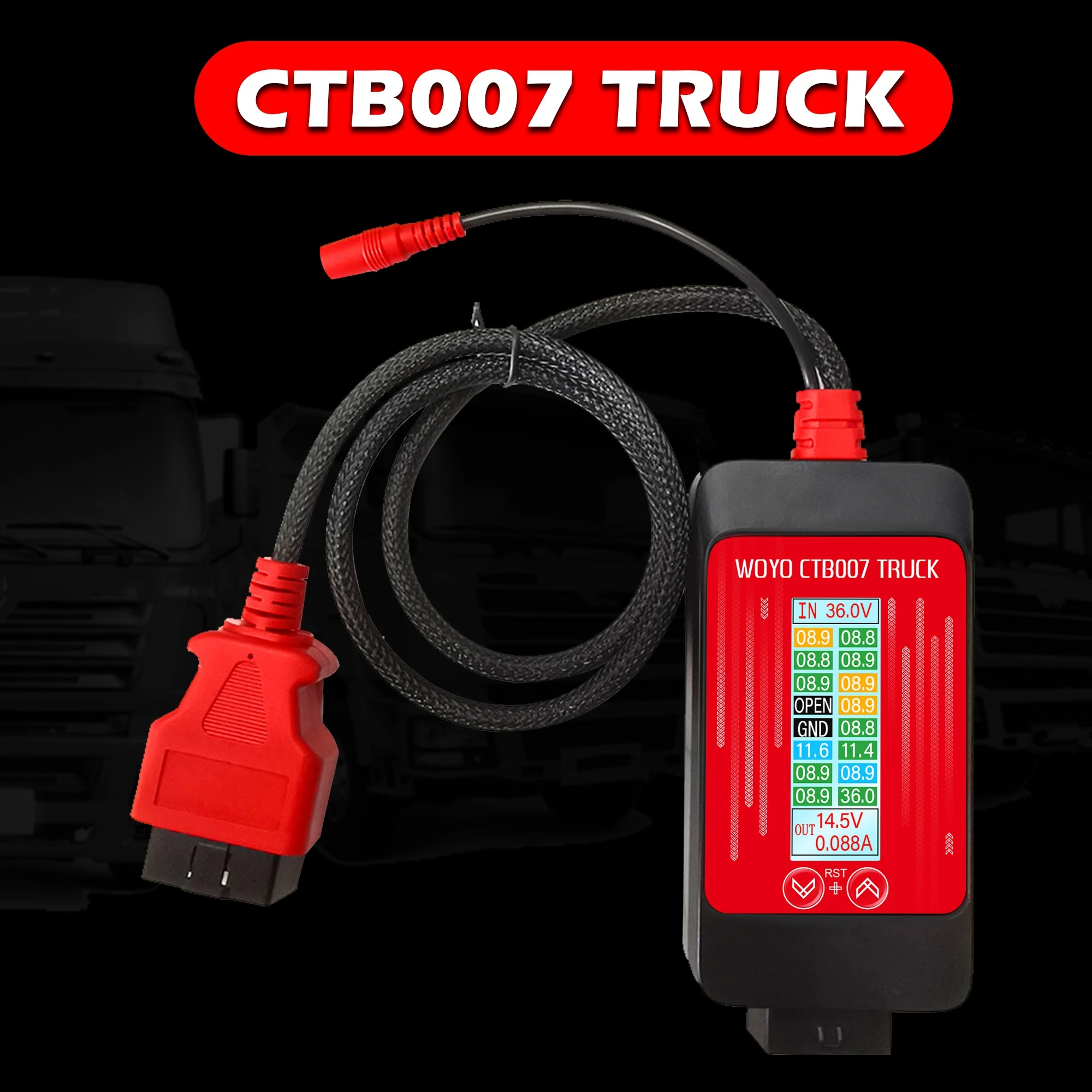 WOYO CTB007 TRUCK محول جهد الإخراج المنظم 24 فولت إلى 24 فولت/12 فولت-14.5 فولت، شاشات الكريستال السائل Vrms/تيار التحميل الجانبي #1