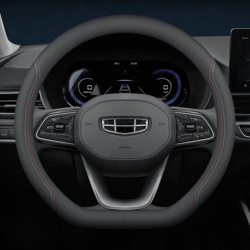 Sport Style Steering Cover For Geely Coolray Emgrand Monjaro Starray Azkarra Tugella Preface Okavango 37‑38CM Car Accessories
