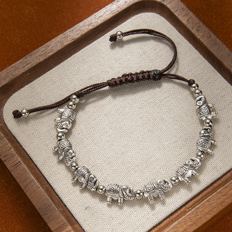 Bracelet tressé tibétain de prière et de bénédiction, bijou ethnique apaisant, réparateur et d'abondance