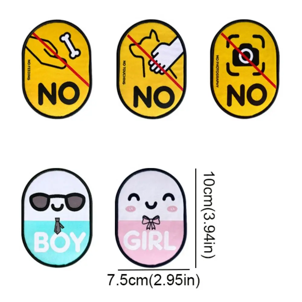 ملصقات اجتماعية للحيوانات الأليفة مقاومة للماء، شارات كرتونية مزخرفة لتهوية الكلاب على الوجهين، ملصق تذكير اجتماعي للكلاب، تجمعات الحيوانات الأليفة #6