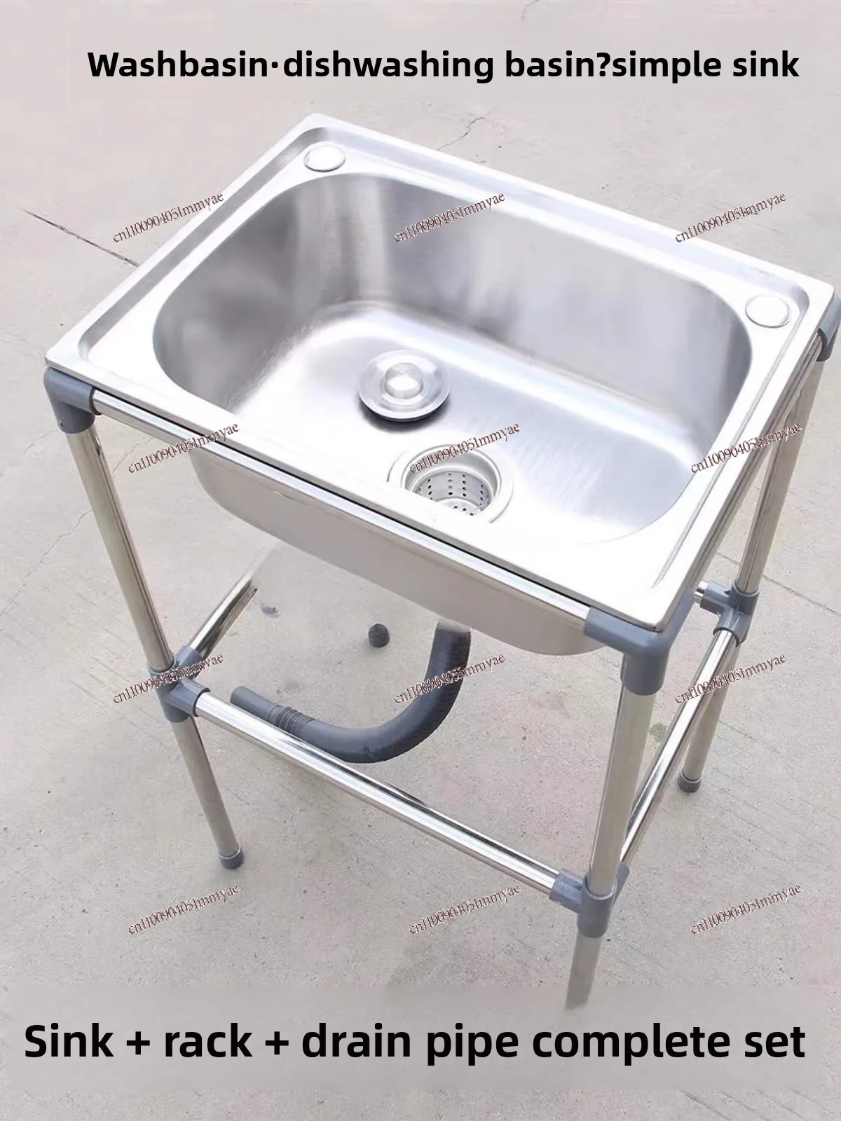 Household balcony sink Small stainless steel single sink countertop