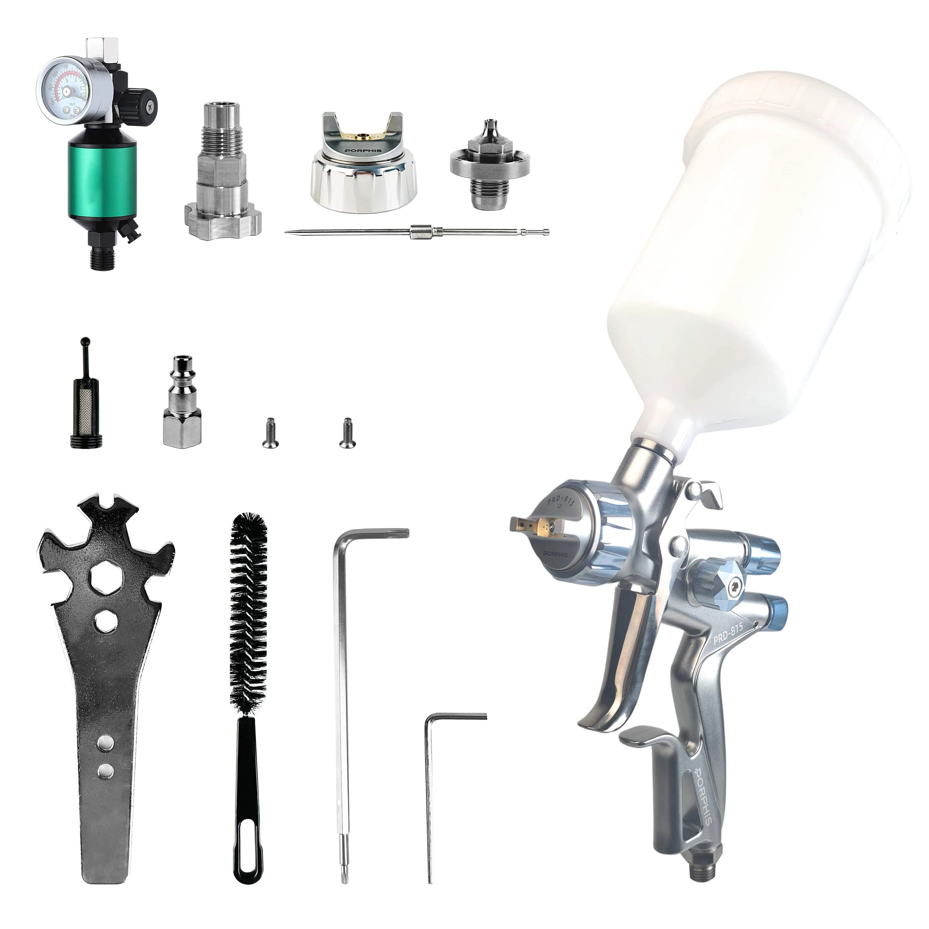 

Original PORPHIS PRD-815 High Precision Airbrush Spray Paint Gun Kit with PRD-817 Needle&Nozzle Kit Professional Spray Gun set