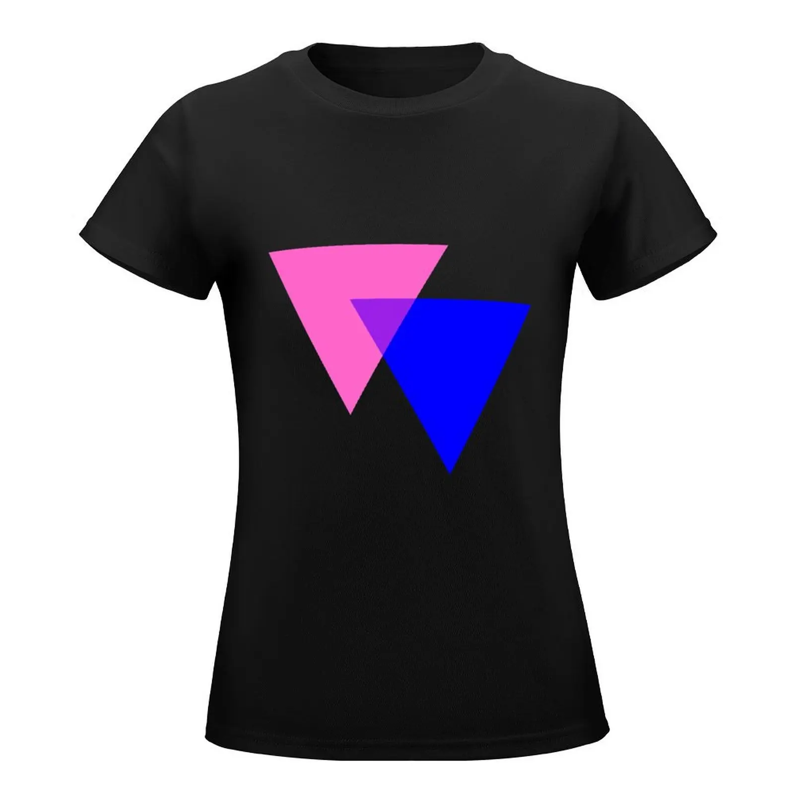 Bisexual Pride Symbol- Triangles T-Shirt Aesthetic clothing Short sleeve tee kawaii clothes female womans clothing