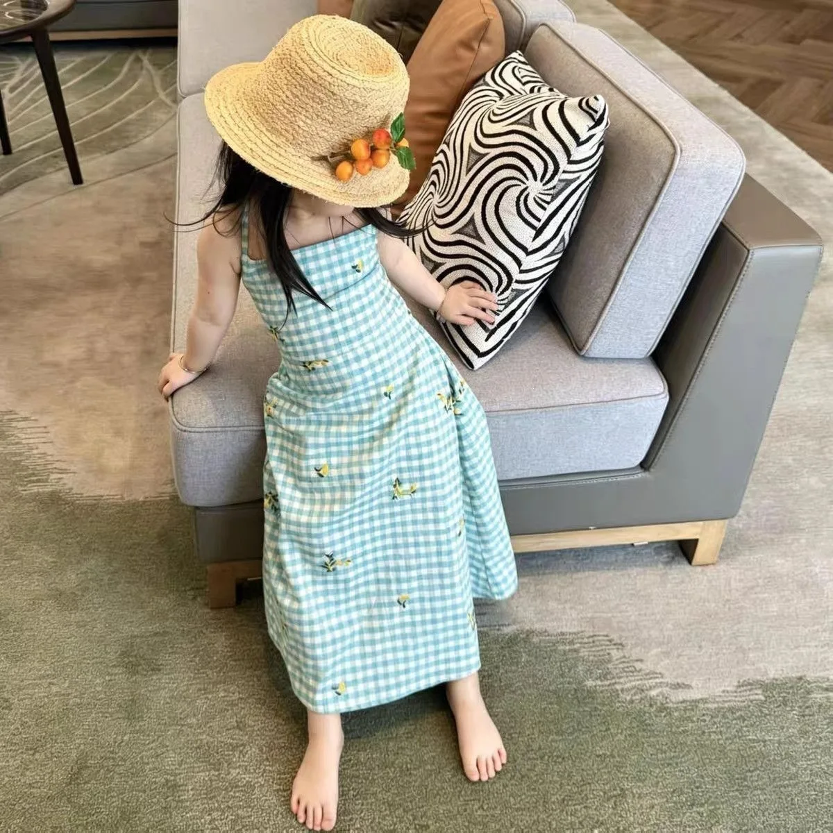 Girls Summer Dress Girls Baby Summer Dress Korean Version Backless Childrens Summer Style Childrens Clothing Long Skirt