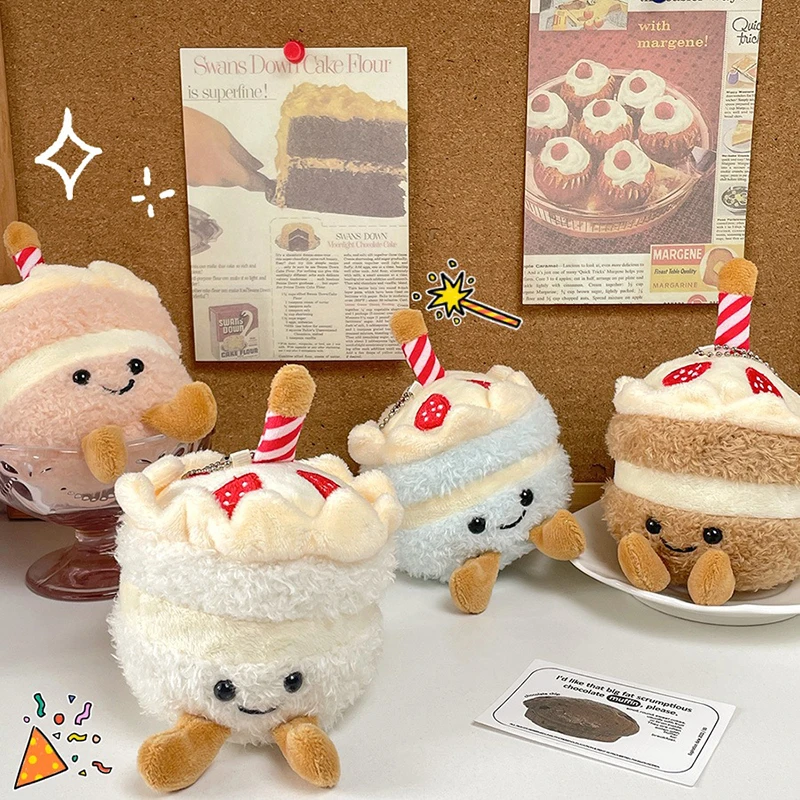 

Kawaii брелок для торта на день рождения, кукла, клубничная свеча, брелки для торта, украшения, кулон, обратно в школу, аниме, детский рождественский подарок
