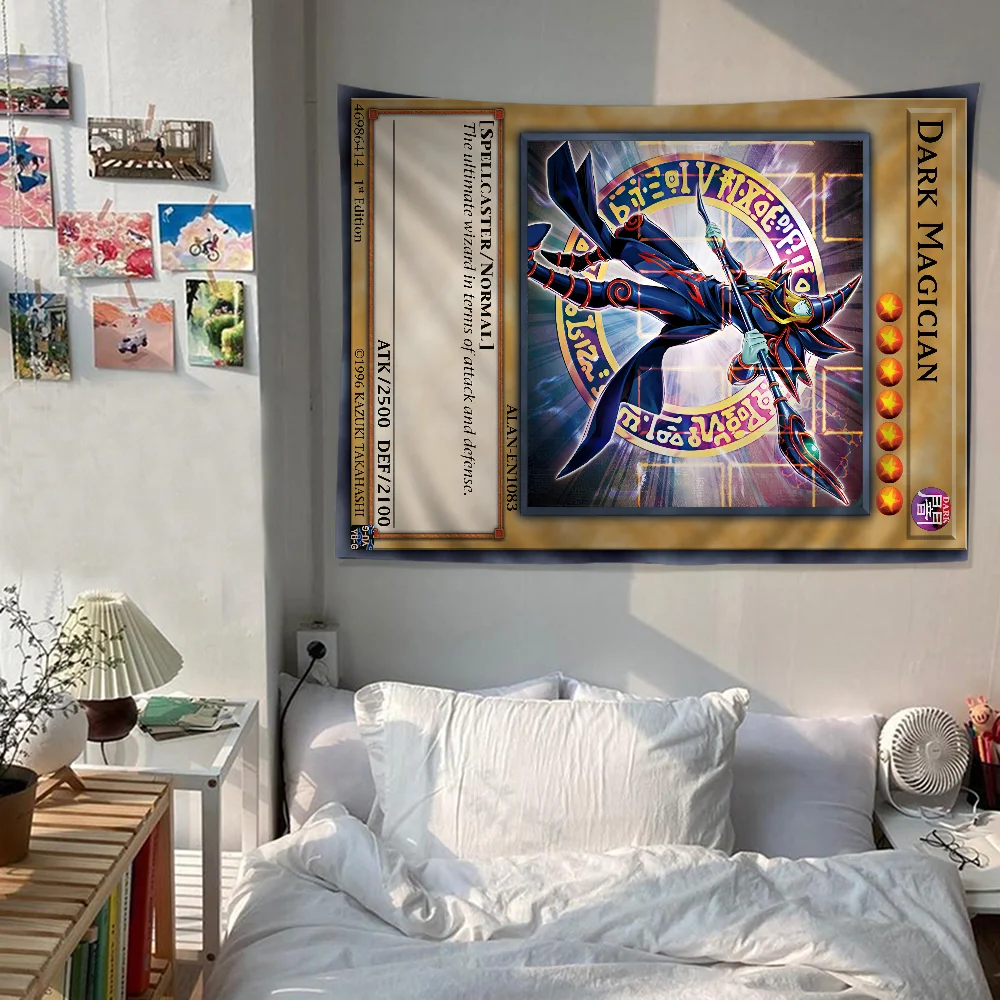 Cartoon Anime Yu-Gi-Oh MONSTER CARD Hippie Wall Hanging Tapestries Bohemian Wall Tapestries Mandala INS Home Decor