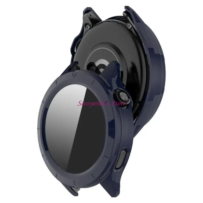 N3UC Full Coverage Smartwatch Integrated Tempered Glass Screen Protector Defense Hard Sleeve Case Suitable for Watch eSIM