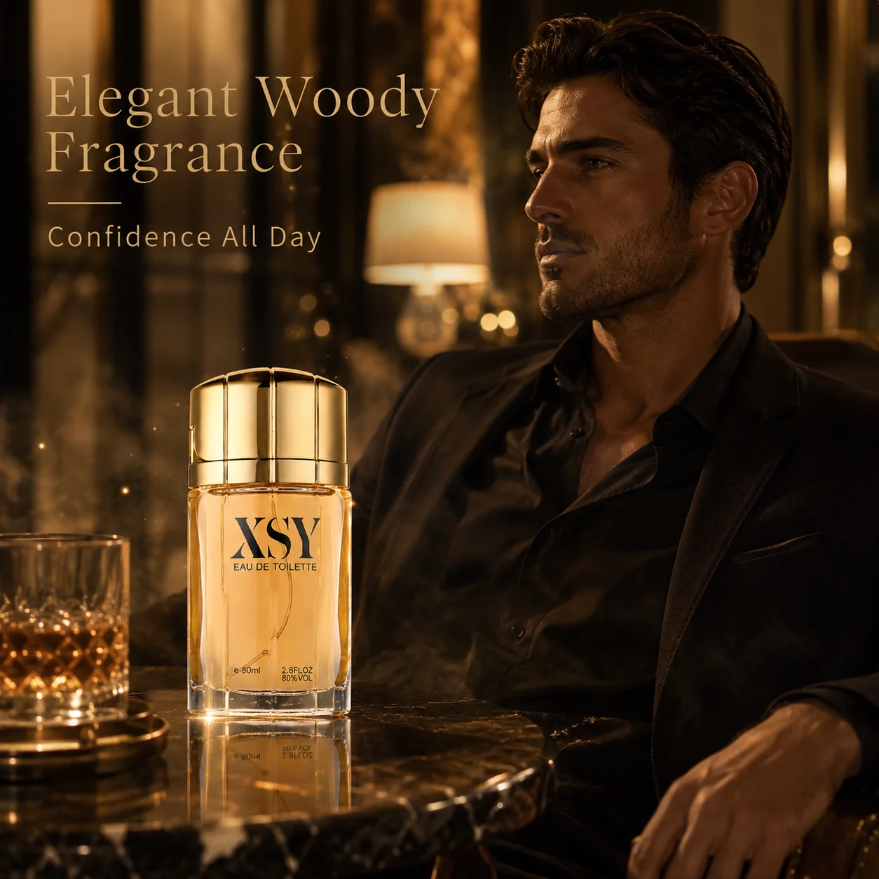 XSY Men Perfume Long Lasting Cologne Woody Fragrance Eau De Toilette Luxury Gentleman Spray Gift for Men 80ml