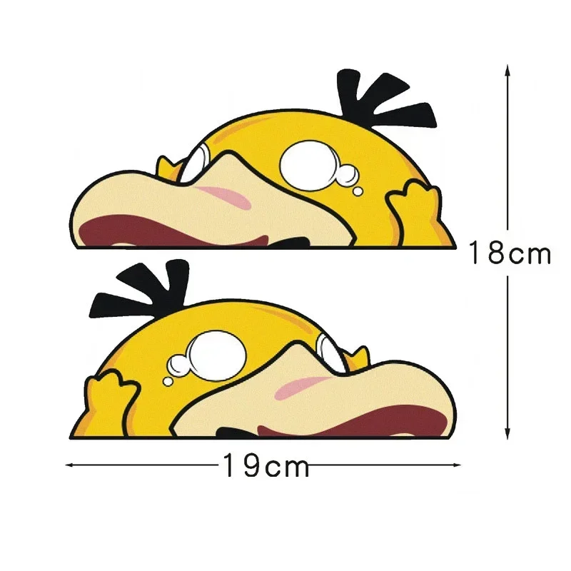 Pokemon Car Stickers Psyduck Creative Cartoon Funny Decorative Stickers Cover Scratches Car Decal Decorative Reflective Sticker