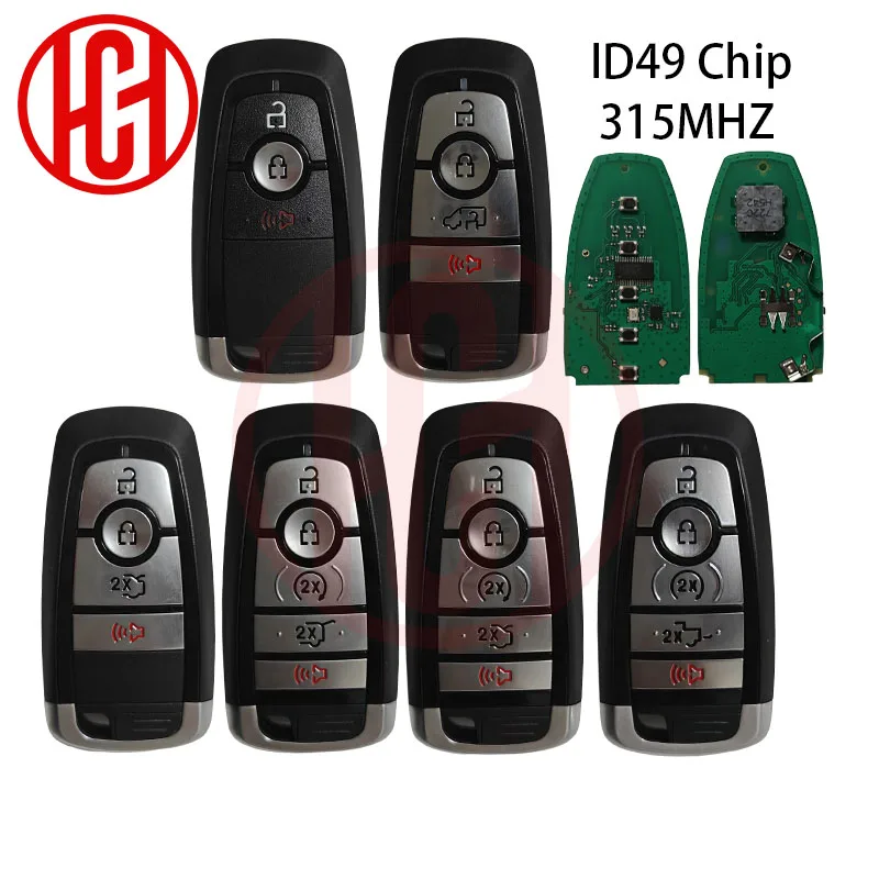 

ID49 315MHZ M3N-A2C93142300 Car Remote Key For Frod Explorer Eco Sport Edgs F Series Fusion Mustang Shelby Cobra GT350 No Logo