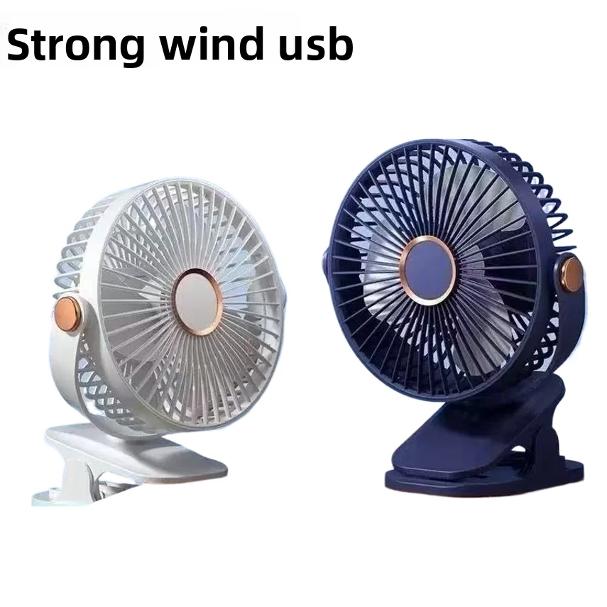 Light Clip Fan For Student Dormitories Home Use Night Light Clip Fan, Office Desktop Outdoor Usb Rechargeable Fan