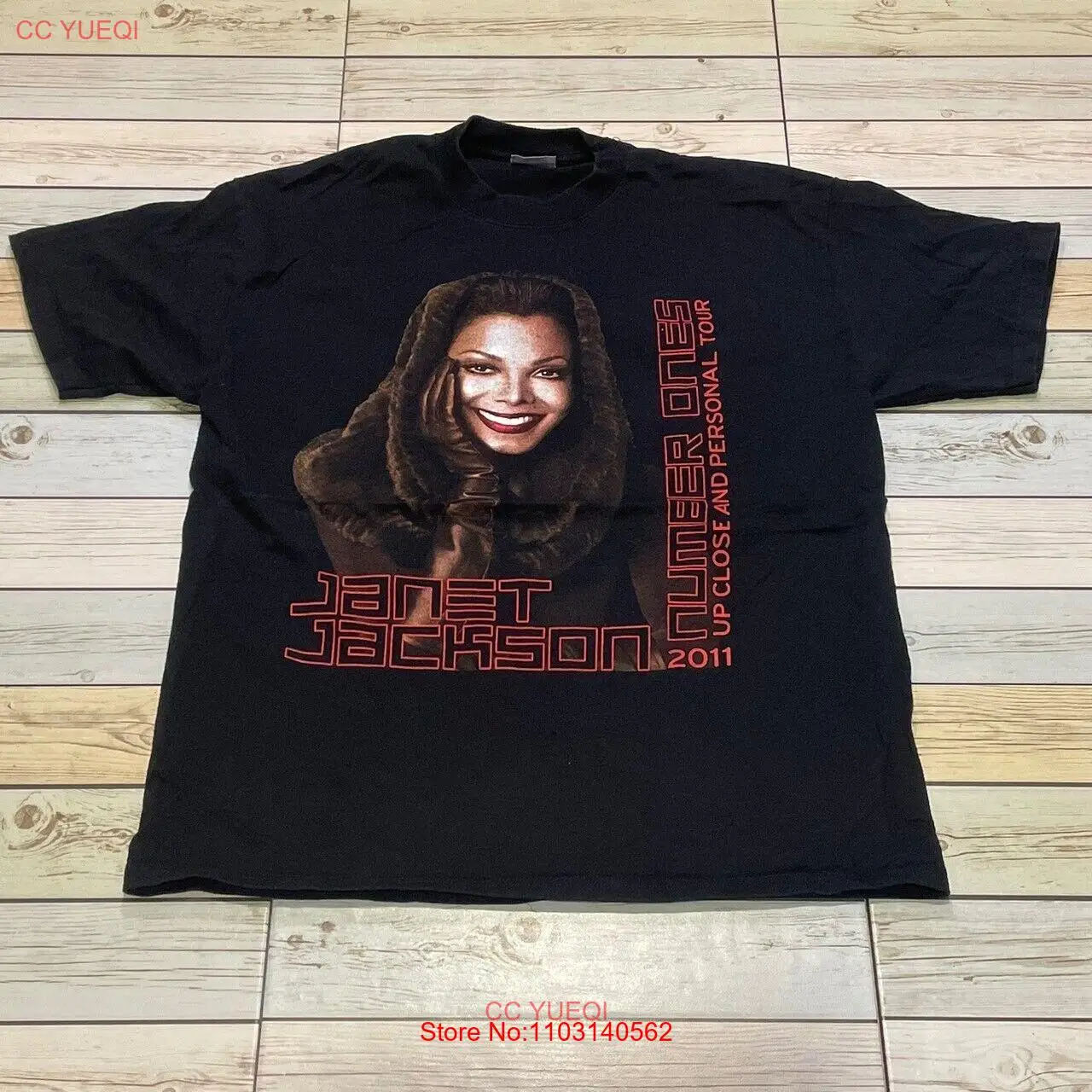 T-shirt de la tournée du groupe Jenet Jackson, Madonna, Rare, 2011