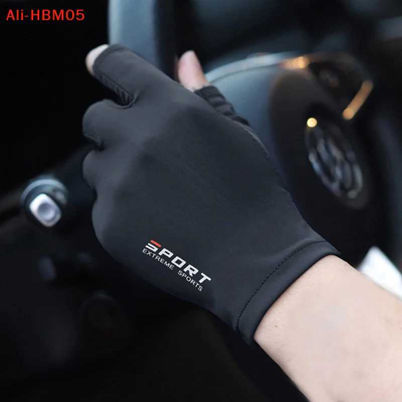 (HB05)1 Pair Motorcycle Gloves Breathable Ice Silk Non-Slip Anti-UV Outdoor Sports Rider Gloves Protective Hand Gloves