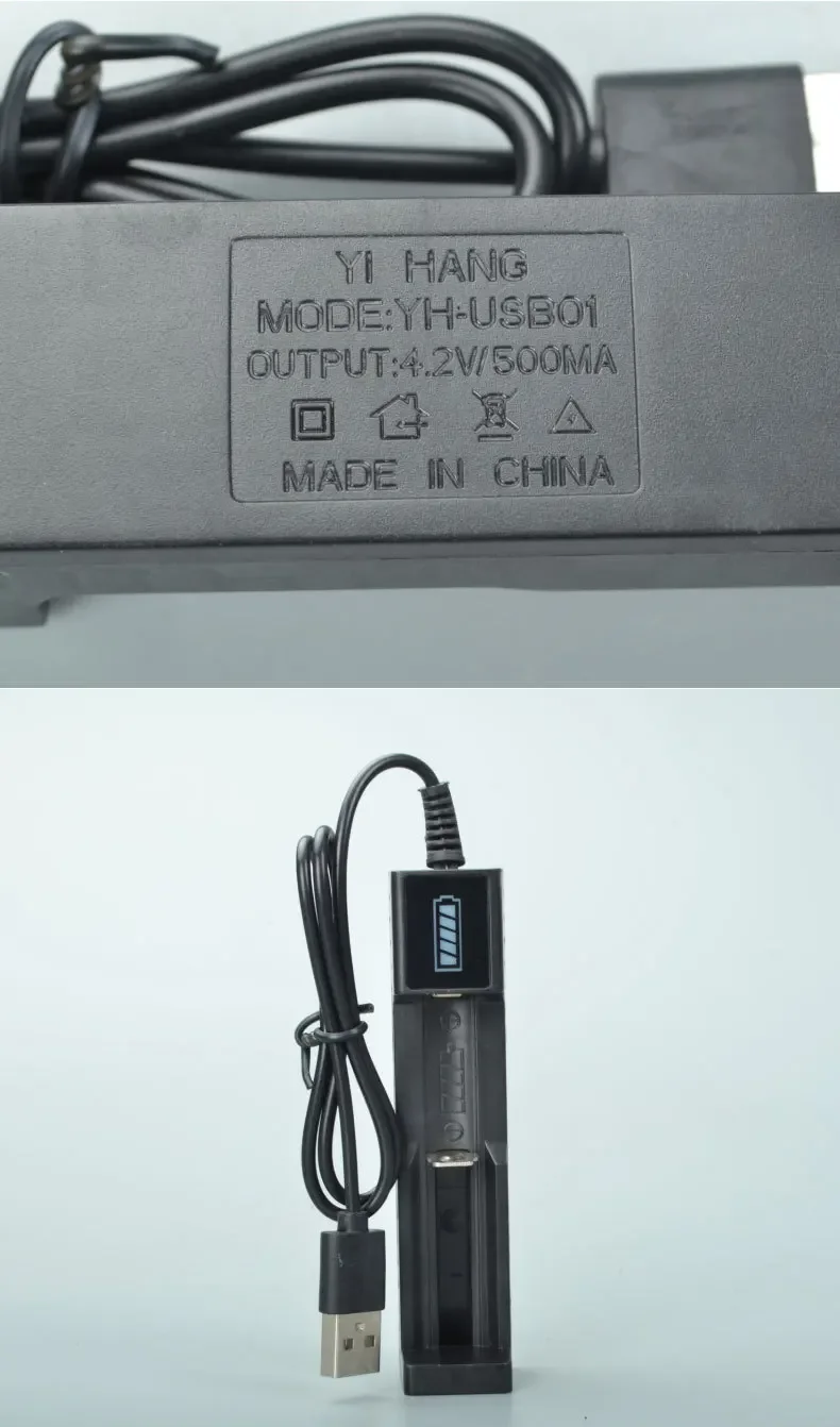 Cargador de batería de litio USB 3.7V4.2V, 16340, 14500, 18650, 26650, adecuado para 301, 303, bolígrafo láser, linterna