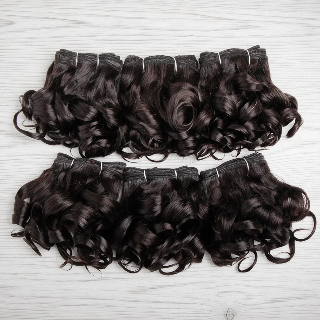 Curly Human Hair Bundles With Closure Indian Hair Weave 6 Bundles With Lace Closure Wavy Human Hair Extensions