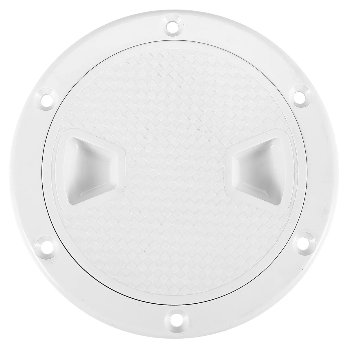 Circular Non Slip Inspection Hatch-Boat Hatch Deck Plate with Detachable Cover for RV Marine Boat Kayaks-4Inch White