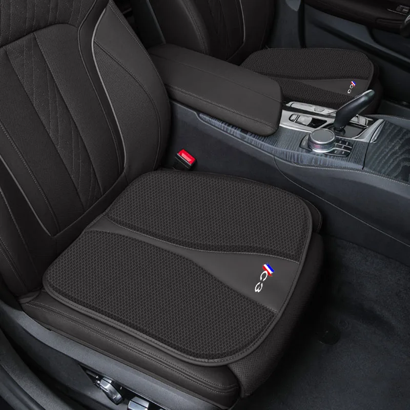 Coussin de siège de voiture de conduite d'été en soie glacée, respirant et antidérapant, confortable pour le siège du conducteur à l'intérieur de la voiture pour citroën C3