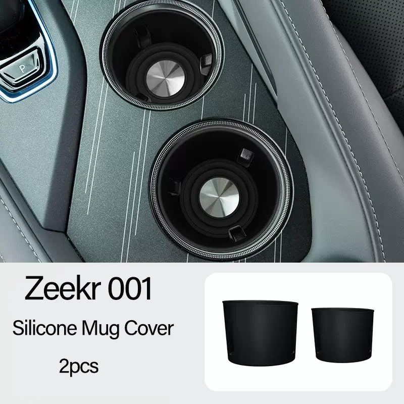 ZEEKR 001 2021-2024 Center Console Water Cup Silicone Pad Mat Holder Interior Styling Modified Accessories