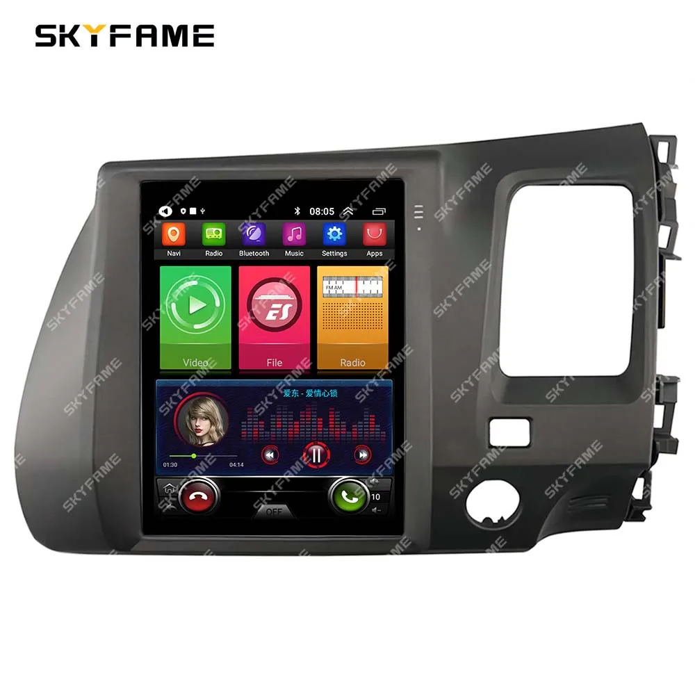 SKYFAME автомобильная рамка, адаптер для фасции, 9,7 дюйма, Tesla Style Android, комплект панели для приборной панели для Honda Civic
