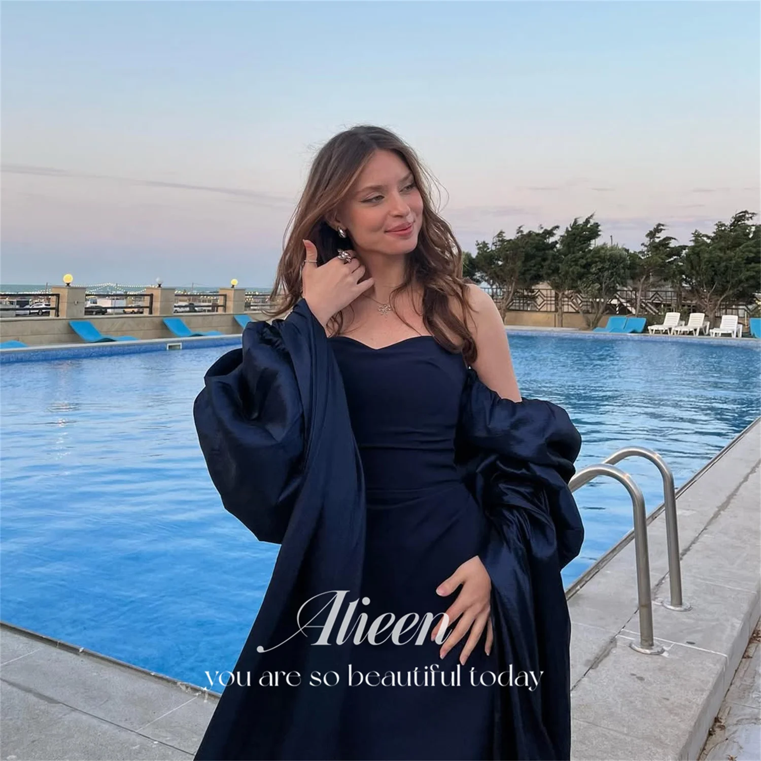 

Aileen Vestidos De Festa Luxurious Women's Evening Dresses 2025 Designers Customized فساتين سهرة Sweetheart Mermaid Shawl Dress