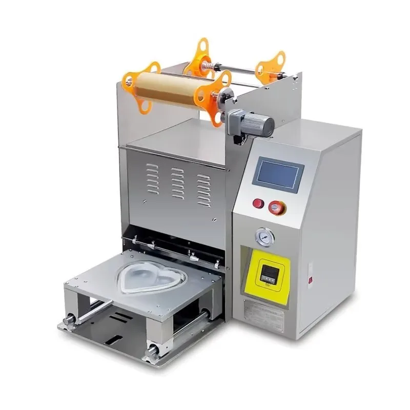 

Customized Packaging 1-4 Cups Electric Bubble Tea Yogurt Plastic Paper Cup Sealer Plastic Film Mini Jelly Cup Sealing Machine
