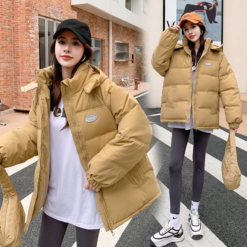 

Women's ort Bread Cotton Jaet with Hood Long Sve Zipper Closure Cotton Clothes Casual Streetwear Spring 2026