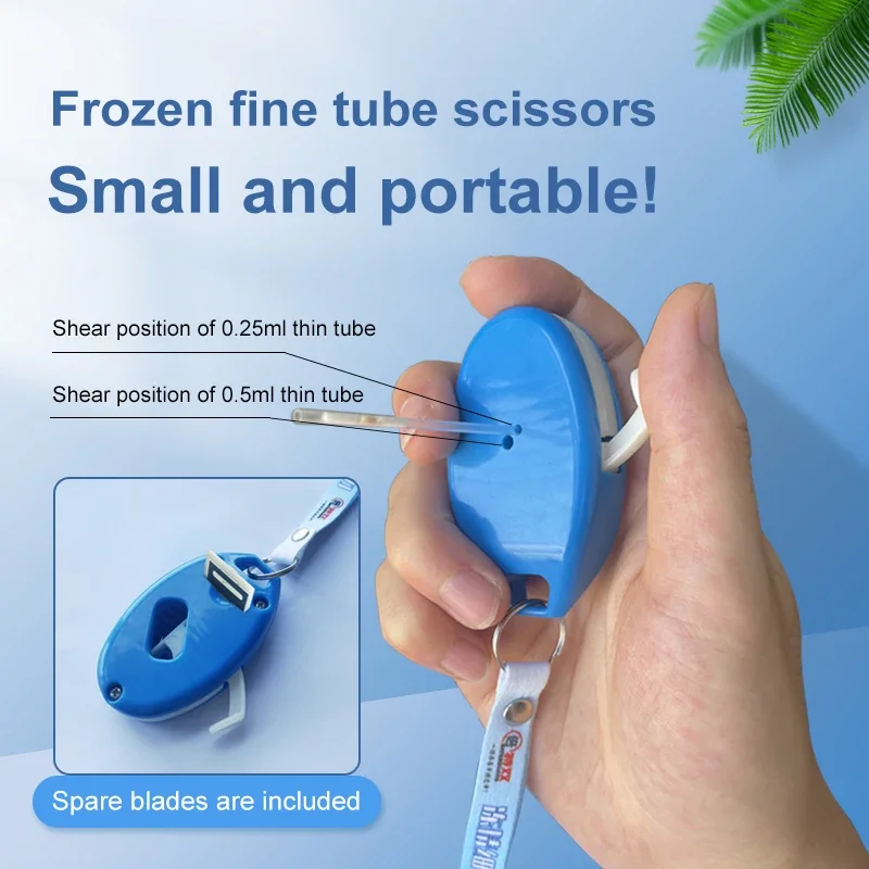 Blue Veterinary Scissors of Frozen-sperm Tubule for Animal Insemination More Accurate and ConvenientFast delivery