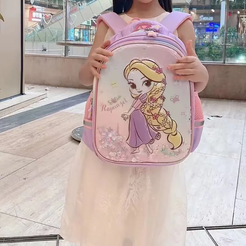 Hot Disney Kindergarten Schoolbag Girl Big Class Girl Cinderella Snow White Mermaid Baby Children Kawaii Special Gifts Backpack