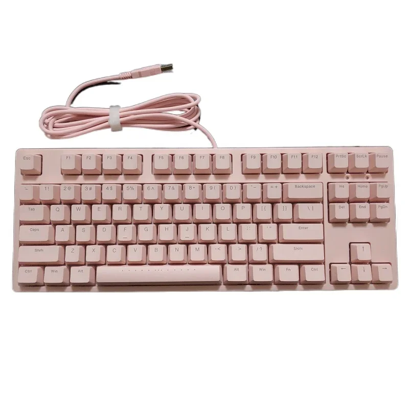cherry♡ WIRED IKBC C87 mechanical keyboard with cherry mx brown red
